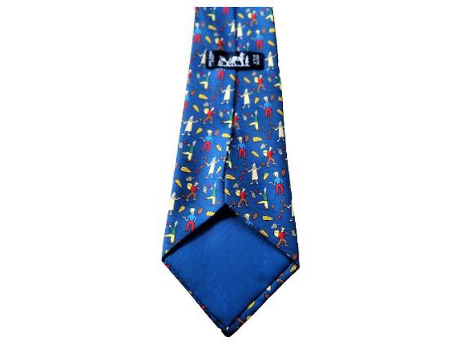 Hermès Blue Silk Tie - view 4