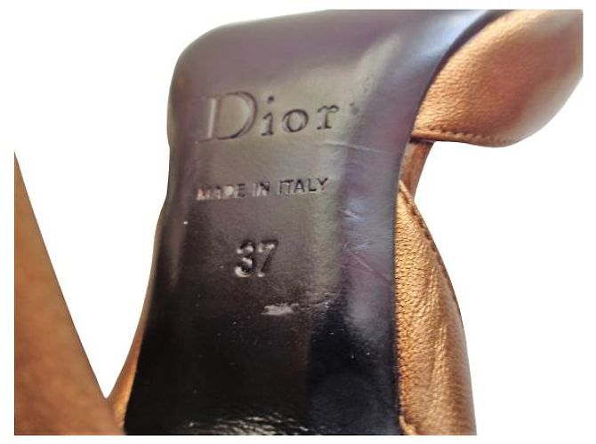 Décolleté Dior in pelle oro D'oro - vista 7