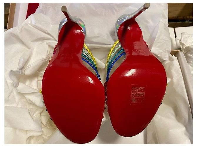 Sandali Christian Louboutin Multicolore a Strisce - vista 4