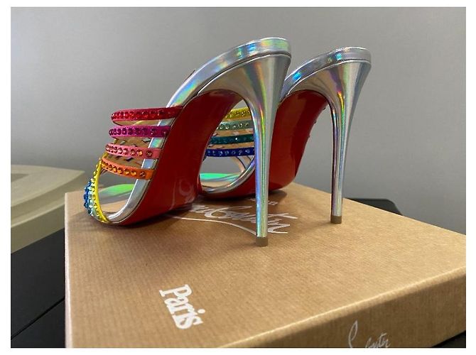 Sandali Christian Louboutin Multicolore a Strisce - vista 6