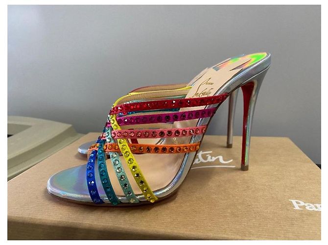 Sandali Christian Louboutin Multicolore a Strisce - vista 7