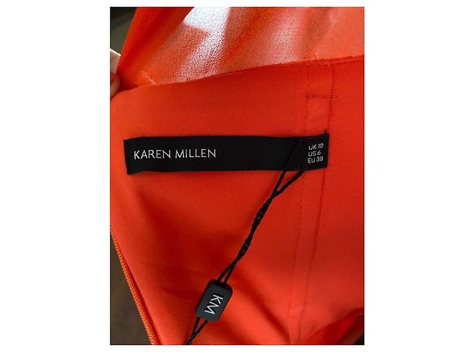 Karen Millen Kleid Orange Größe 38 - Ansicht 4