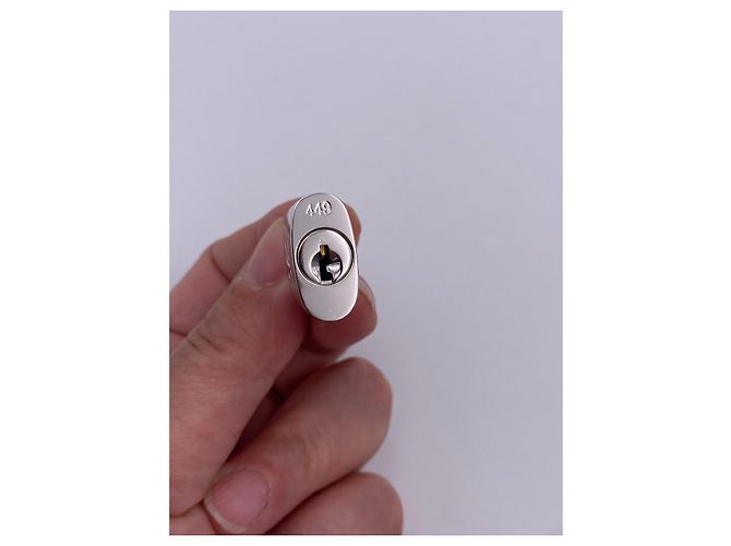 Lucchetto Louis Vuitton 449 silver Argento - vista 5