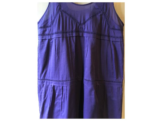 Vestido largo de algodón violeta Sonia by Sonia Rykiel Púrpura Morado oscuro - vista 4