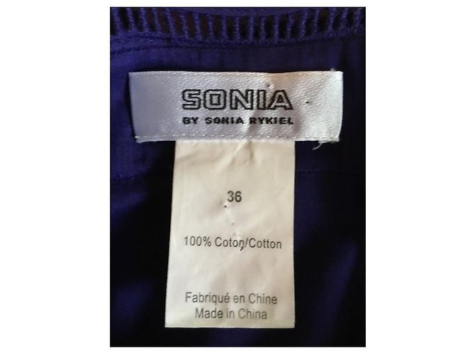 Vestido largo de algodón violeta Sonia by Sonia Rykiel Púrpura Morado oscuro - vista 5