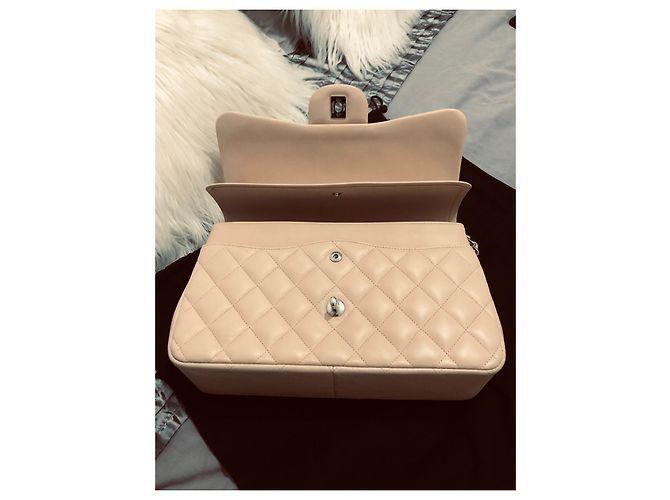 Timeless Borsa a mano Chanel Jumbo in pelle d'agnello argento - vista 11