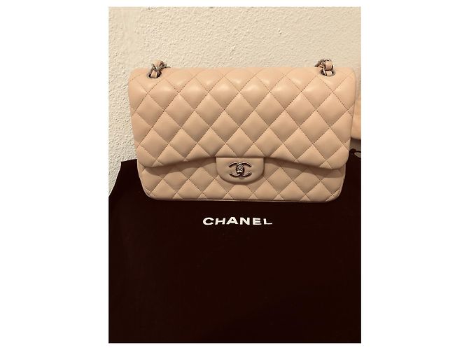 Timeless Borsa a mano Chanel Jumbo in pelle d'agnello argento - vista 14