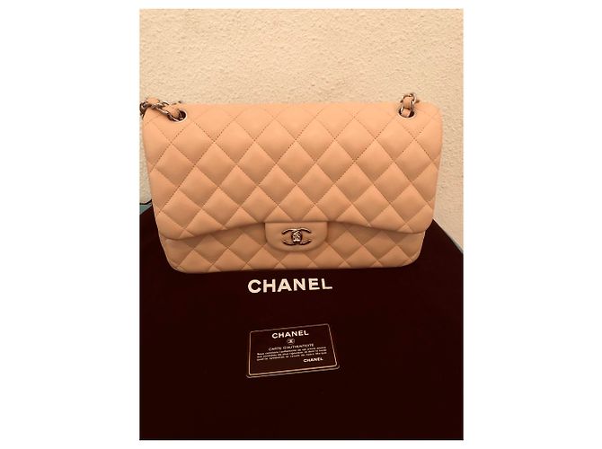Timeless Borsa a mano Chanel Jumbo in pelle d'agnello argento - vista 18