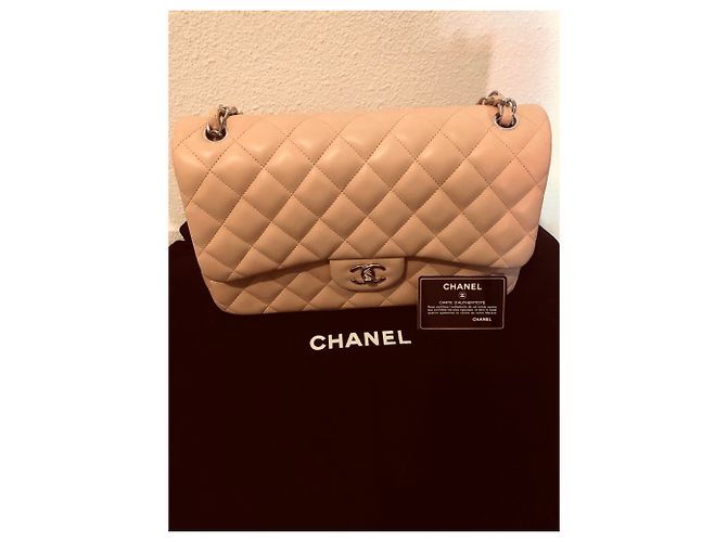 Timeless Borsa a mano Chanel Jumbo in pelle d'agnello argento - vista 19