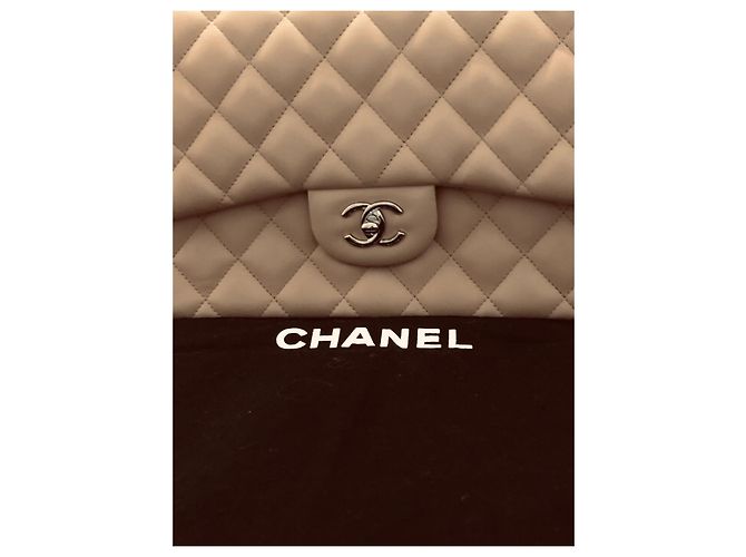 Timeless Borsa a mano Chanel Jumbo in pelle d'agnello argento - vista 2