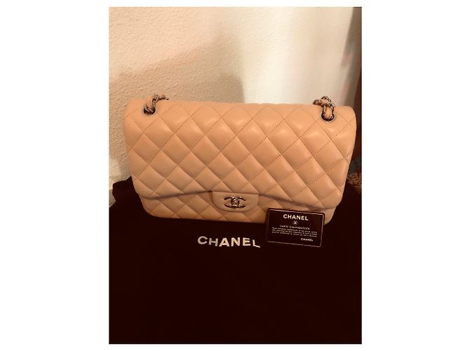Timeless Borsa a mano Chanel Jumbo in pelle d'agnello argento - vista 20