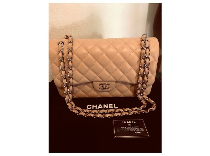 Timeless Borsa a mano Chanel Jumbo in pelle d'agnello argento - vista 21