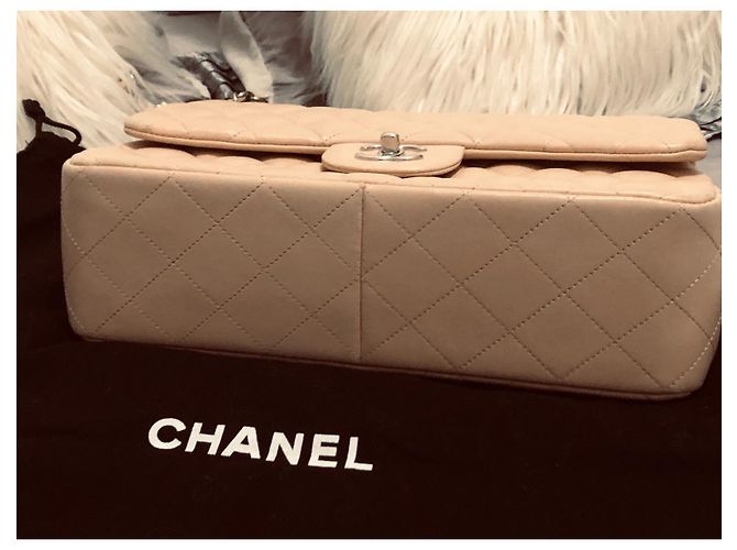 Timeless Borsa a mano Chanel Jumbo in pelle d'agnello argento - vista 4