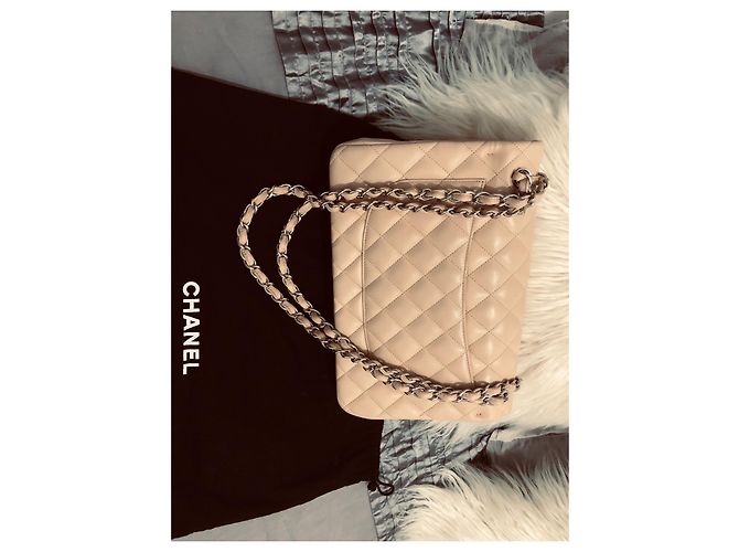 Timeless Borsa a mano Chanel Jumbo in pelle d'agnello argento - vista 8