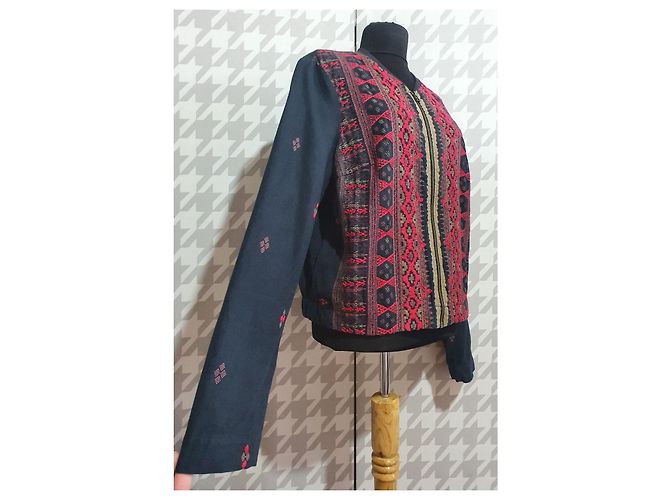 Chaqueta Blazer Noa Noa de algodón bordado Multicolor - vista 2