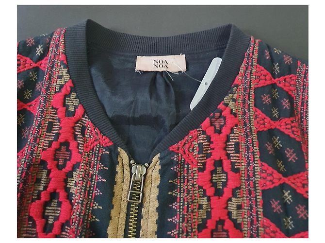 Chaqueta Blazer Noa Noa de algodón bordado Multicolor - vista 3