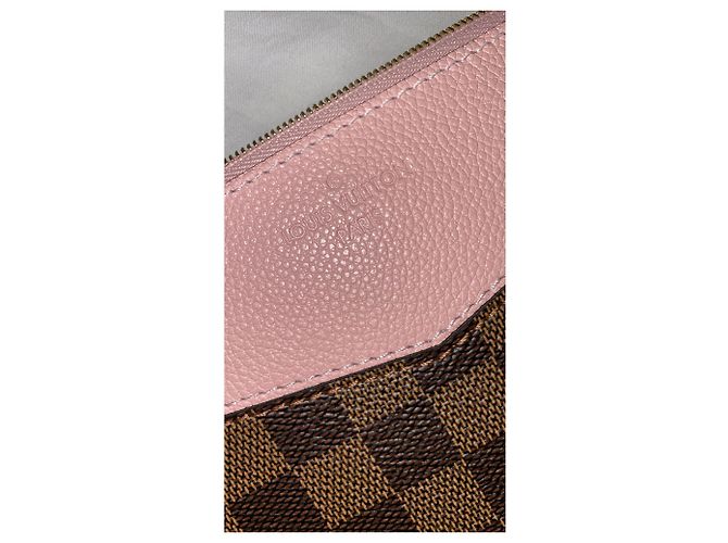 Pochette Louis Vuitton Daily Marrone Rosa Pelle - vista 5