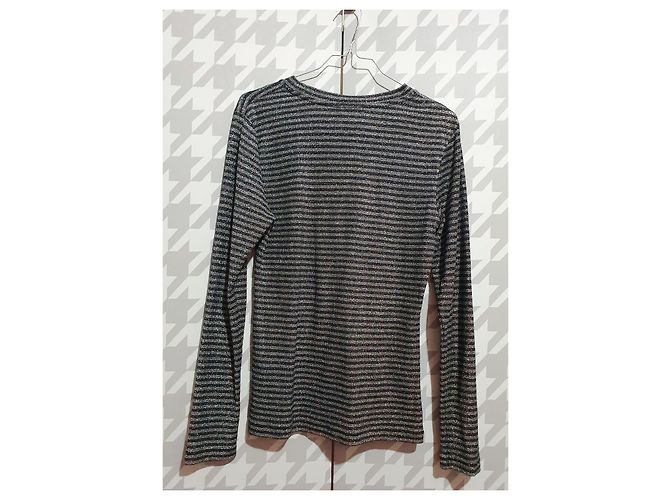Blusa Mads Norgaard a rayas gris - vista 2