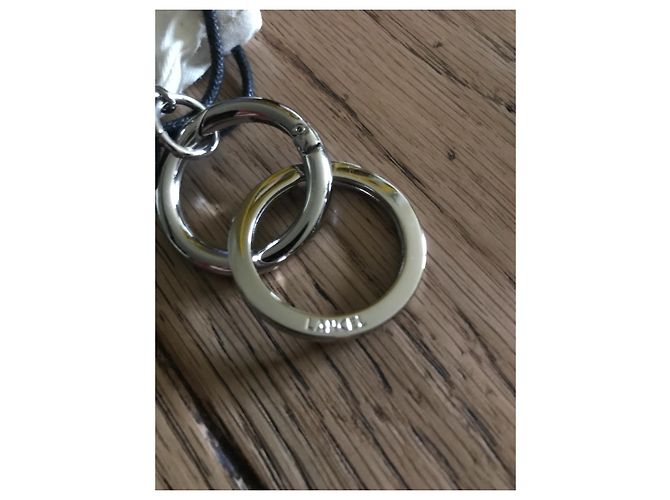 Portachiavi Lancel con dadi in smalto e lettere argentate Argento Bianco Rosso Viola scuro - vista 5