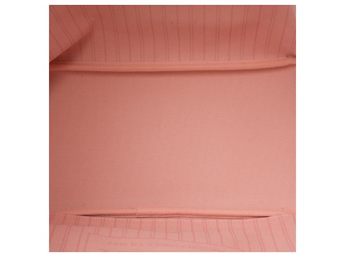 Saco de compras de modelo médio Louis Vuitton Neverfull em tela azul damier personalizada "Pantera cor de rosa e bolhas de champanhe" Bege - vista 10