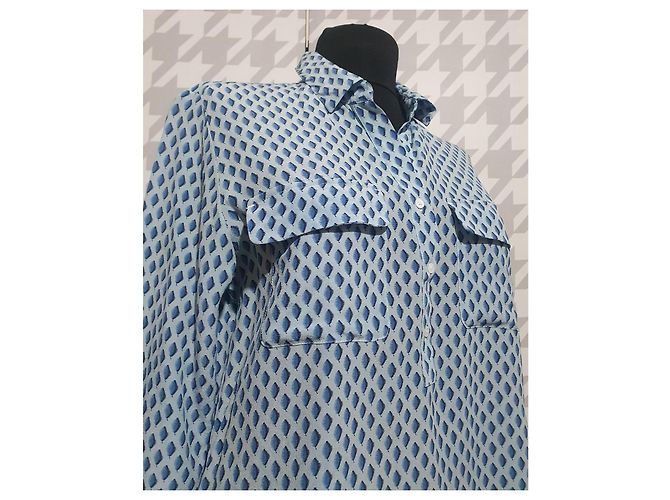Blusa de seda azul Gerard Darel - vista 2