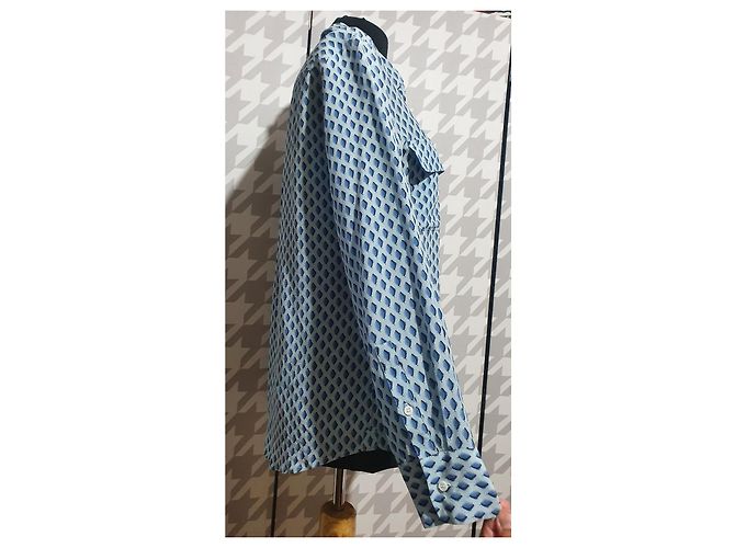 Blusa de seda azul Gerard Darel - vista 3
