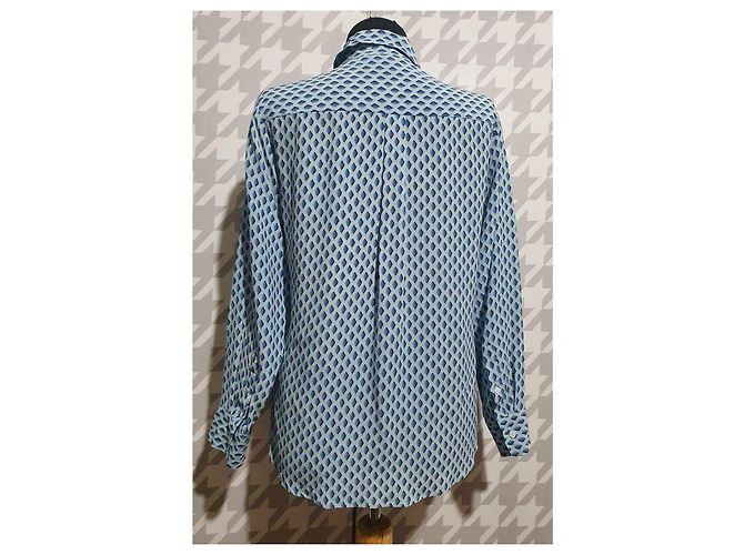 Blusa de seda azul Gerard Darel - vista 4