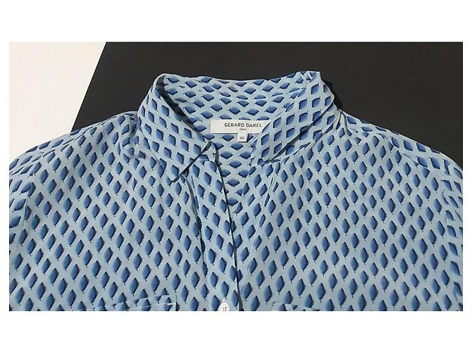 Blusa de seda azul Gerard Darel - vista 5