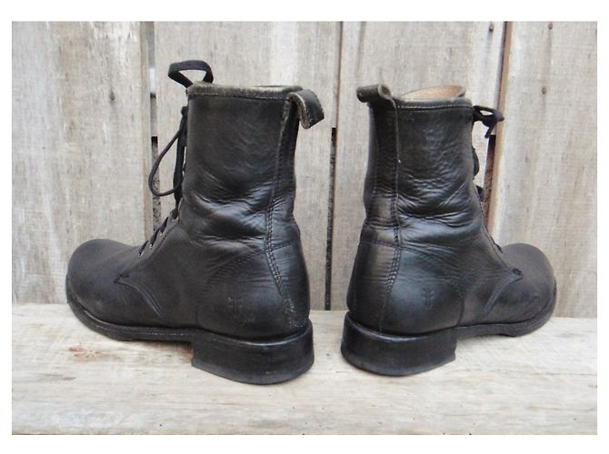 Botas Frye modelo Veronica Combat p 40,5 Negro - vista 4