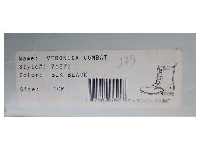 Botas Frye modelo Veronica Combat p 40,5 Negro - vista 7