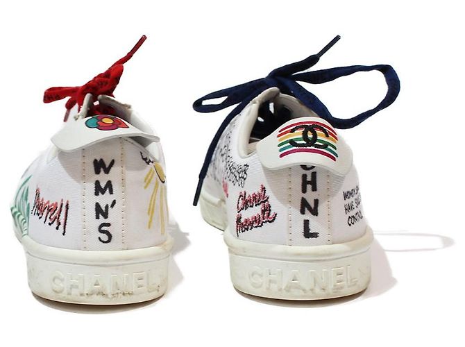 SNEAKERS CHANEL BIANCHE PHARRELL WILLIAMS Bianco - vista 3