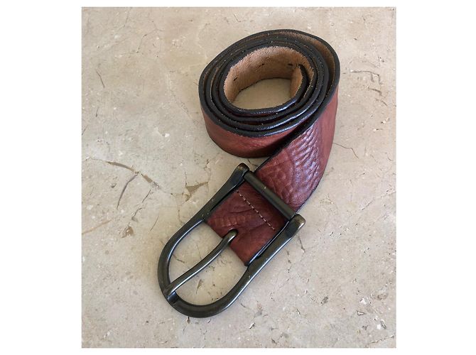 Autre Marque fawn leather belt Circa fawn leather for 96/100 cm Brown - view 6