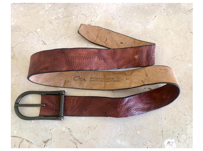 Autre Marque fawn leather belt Circa fawn leather for 96/100 cm Brown - view 8