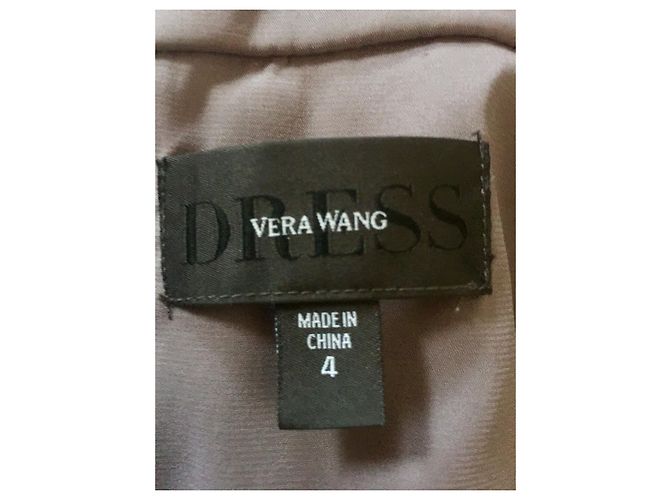 Metallisches Abendkleid Vera Wang mainline Silber - Ansicht 4