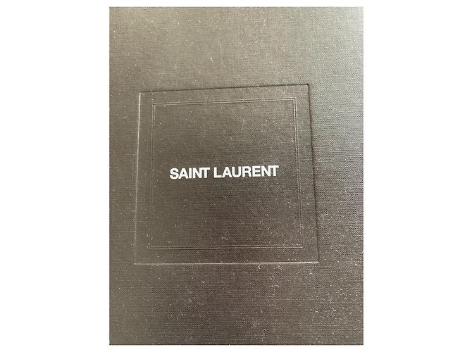 Sandali Saint Laurent Tribute in pelle di agnello nera 14 cm Nero - vista 5