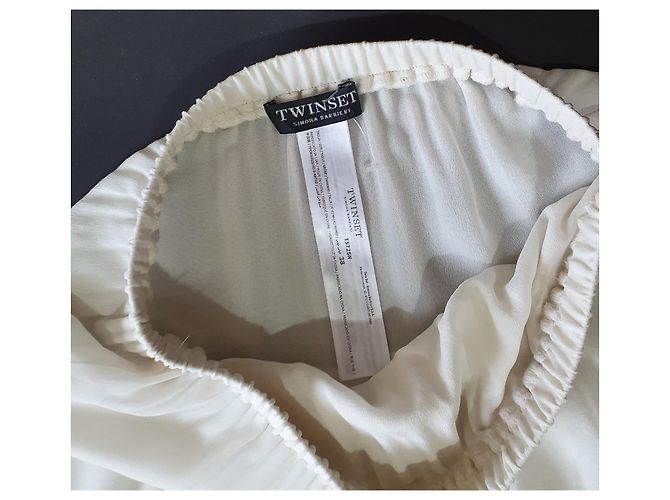 Pantalones blancos de viscosa Twin Set - vista 3