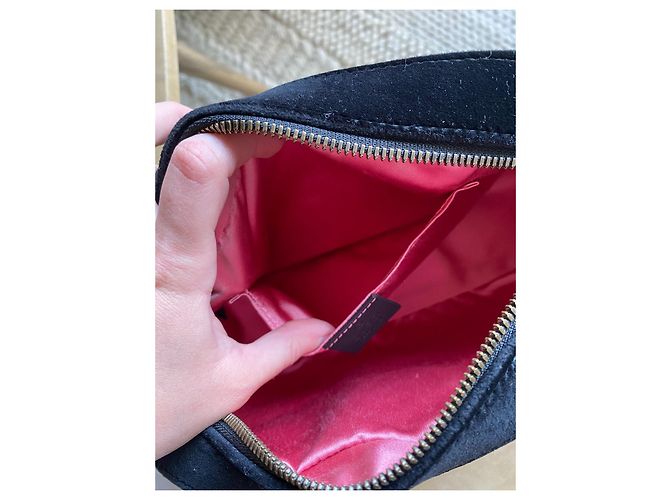 Gucci Marmont piccolo velluto "Bambi" Nero Rosa Verde Arancione - vista 5
