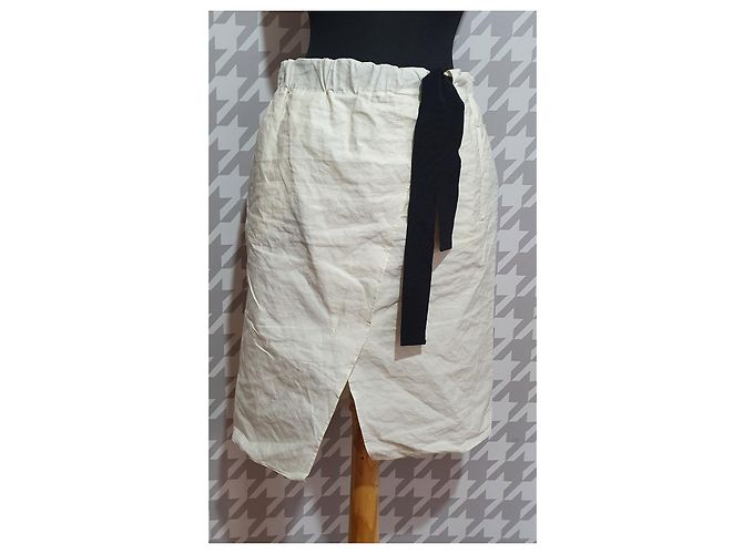 Falda Vanessa Bruno de algodón blanca Blanco - vista 4