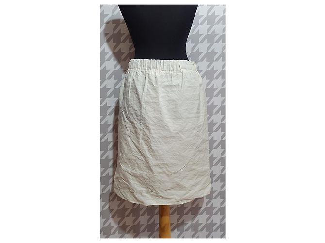 Falda Vanessa Bruno de algodón blanca Blanco - vista 6