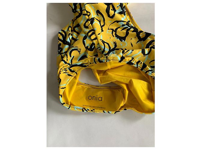 Diane Von Furstenberg Badeanzug Schwarz Gelb - Ansicht 12