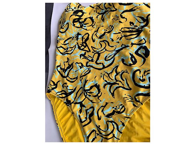 Diane Von Furstenberg Badeanzug Schwarz Gelb - Ansicht 5