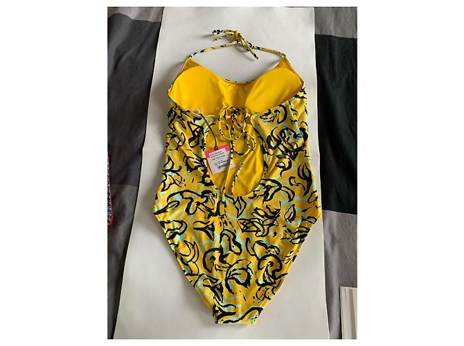 Diane Von Furstenberg Badeanzug Schwarz Gelb - Ansicht 6