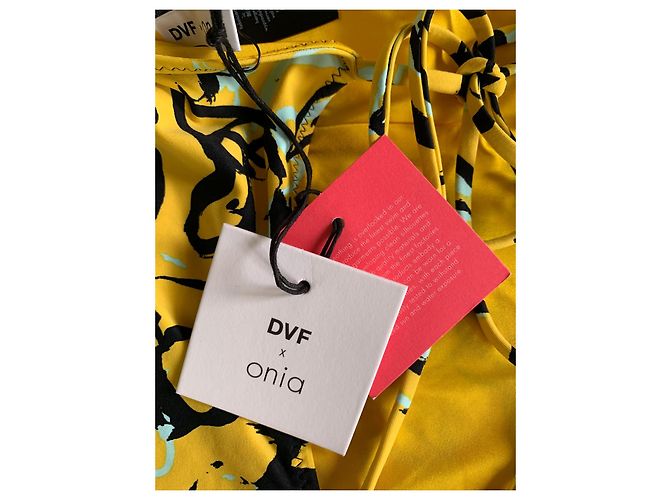 Diane Von Furstenberg Badeanzug Schwarz Gelb - Ansicht 8