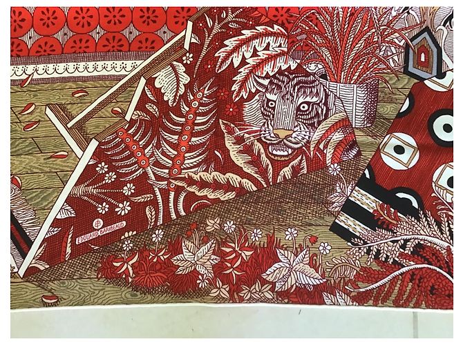 Hermès Scialle "atto III svene I la radura" Rosso - vista 11
