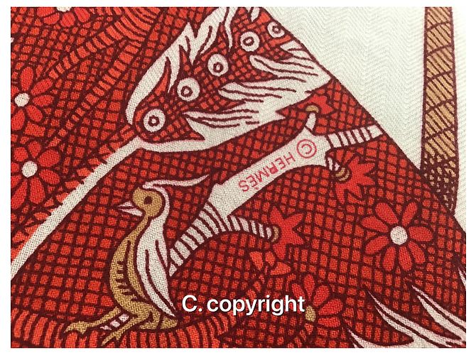 Hermès Scialle "atto III svene I la radura" Rosso - vista 2