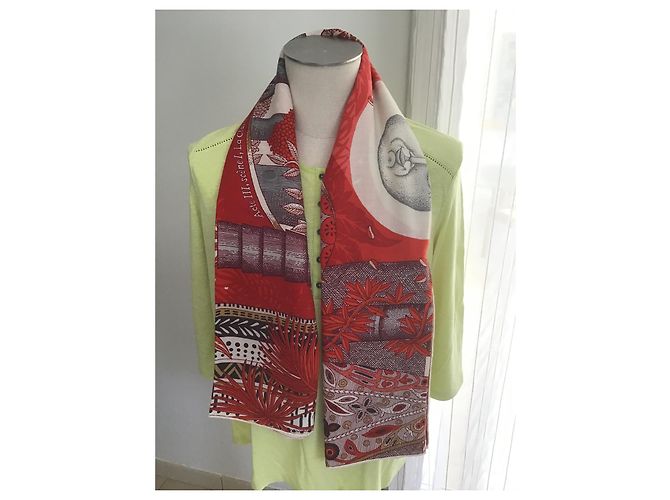 Hermès Scialle "atto III svene I la radura" Rosso - vista 4