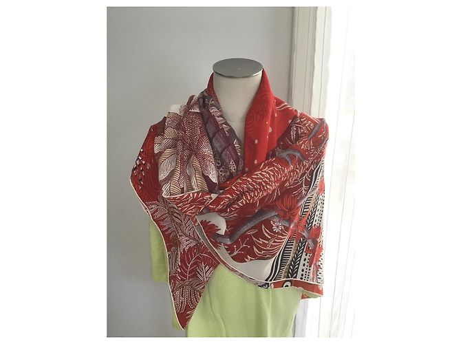 Hermès Scialle "atto III svene I la radura" Rosso - vista 5