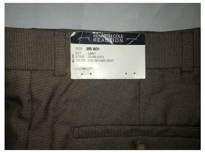 Kenneth Cole Abito da uomo slim-fit marrone di Macy's NWT, Size 48 - vista 6