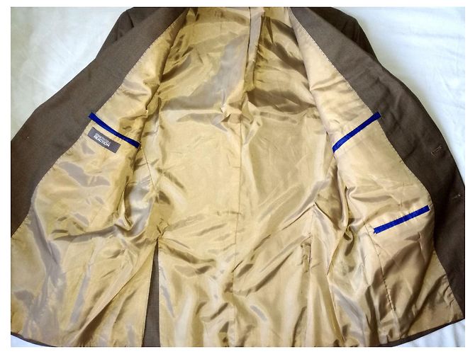 Kenneth Cole Abito da uomo slim-fit marrone di Macy's NWT, Size 48 - vista 8