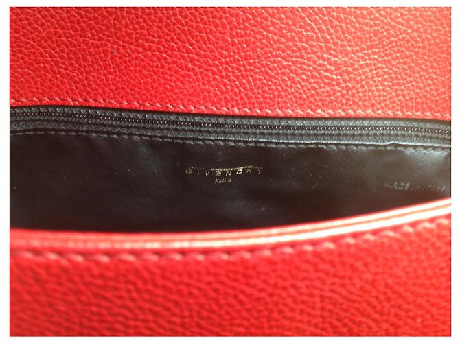 Borsa a tracolla Givenchy Obsedia in pelle martellata rossa Rosso - vista 10